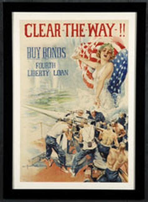 Circa 1917 Wwi Era War Bonds Poster Framed