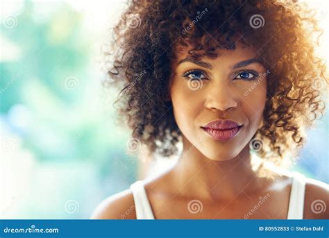 Charming Black Woman Stock Image Image Of Headshot 80552833