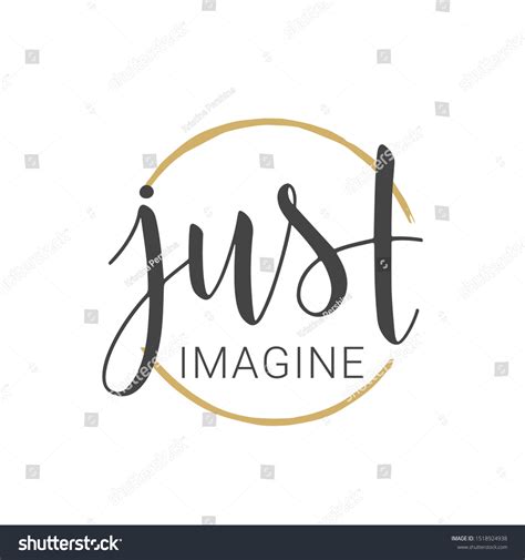 Vector Illustration Handwritten Lettering Just Imagine Stock Vector