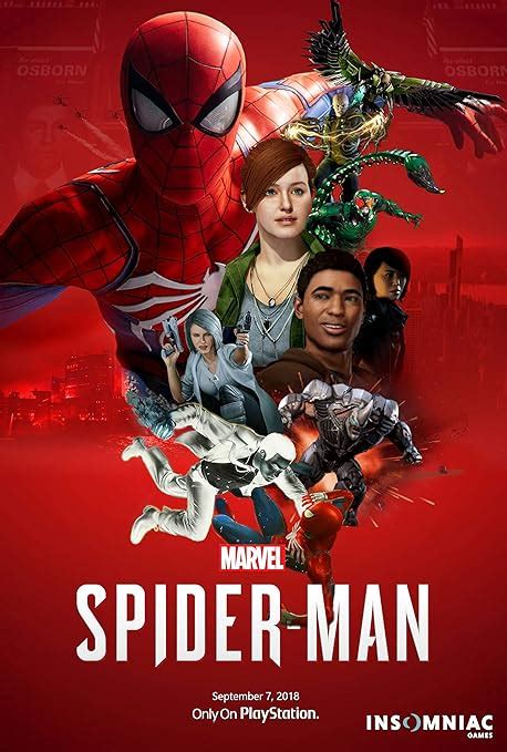 Spider Man Ps4 Poster Print Spider Man Wall Art Marvel Artwork