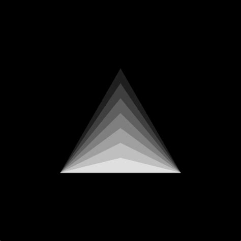 An Image Of A Black And White Triangle With Light Coming From The Top