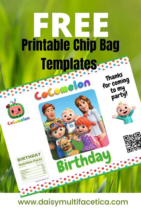 Cocomelon Banner Birthday Chip Bag Printable Cocomelon Party Etsy