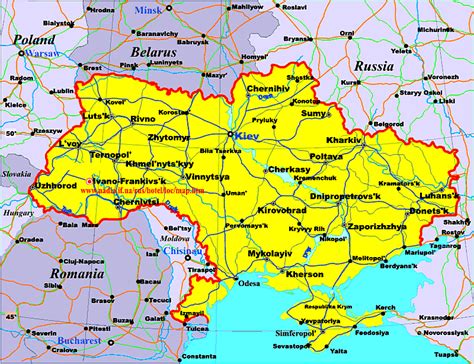Mapas de ucrania, la antigua república soviética, situada al este de europa. Mapa Rios Ucrania