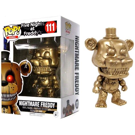 Five Nights At Freddys Funko Pop Games Custom Gold Nightmare Freddy