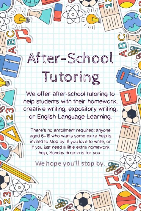 After School Language And Math Tutoring Flyer Template