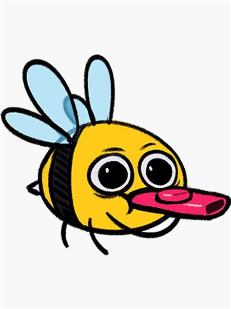 Kazoo Bee Sticker For Sale By Calypsiel Redbubble