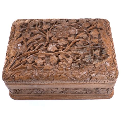 Carved Walnut Wood Box Wood Boxes Custom Wooden Boxes Jewelry Box Diy