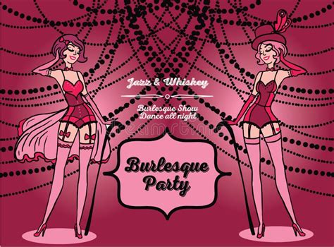 banner for burlesque retro party stock vector illustration of beauty fashioned 75346081