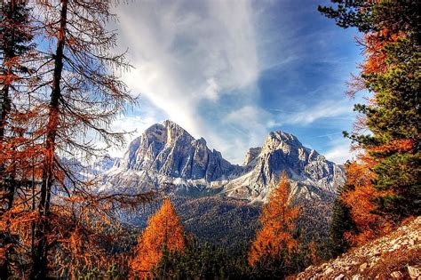 Hd Wallpaper Fanes Dolomites Rock Landscape Mountains Alpine
