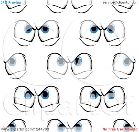 Clipart Of A Seamless Pattern Background Of Mad Eyes Royalty Free Vector Illustration By