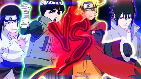 Neji E Rock Lee Vs Naruto E Sasuke Duelo Imortal Parttakeru