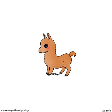 Cute Orange Llama Cut Out Zazzle