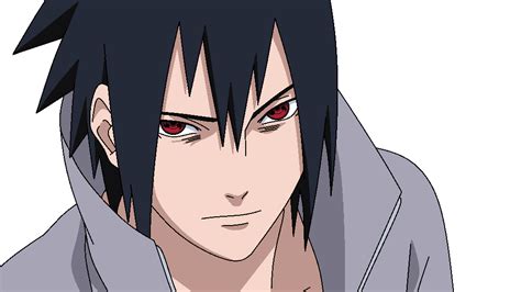 His hair is spiky in the back with bangs that lengthen as the story progresses. Sasuke Uchiha - Sharingan - by UchihaClanAncestor on DeviantArt