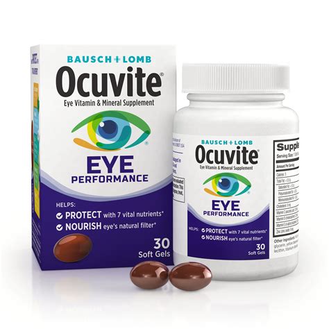 Ocuvite Eye Performance Vitamin And Mineral Supplement Contains Zinc