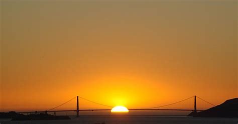 The Sun Setting Behind The Golden Gate Bridge Today Imgur