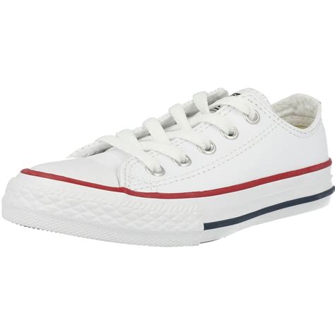 Converse Chuck Taylor All Star Ox White Leather Trainers Shoes