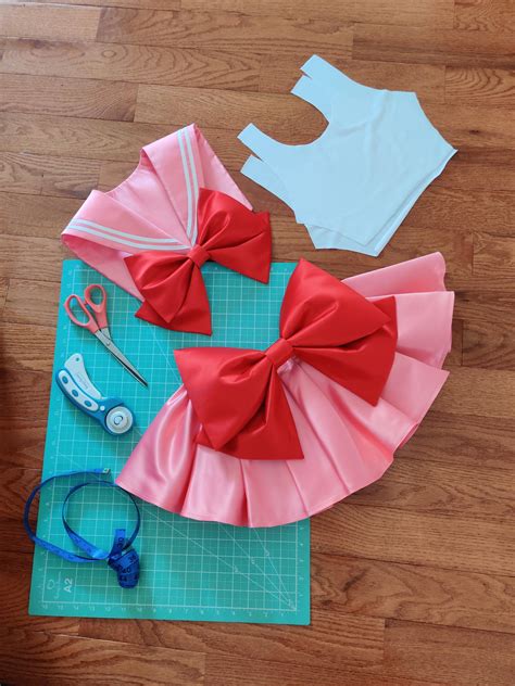 Sailor Chibi Moon Suit Progress Sewing