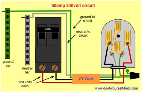 Wiring Diagram For A 50 Amp 240 Volt Circuit Breaker Electrical