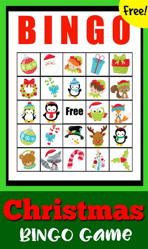 Christmas Bingo Game Totschooling Toddler Preschool Kindergarten