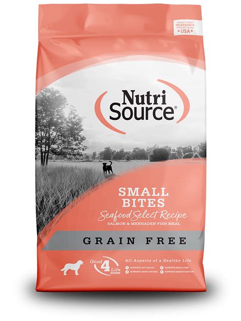 99 ($25.99/count) free shipping by amazon. NutriSource Grain Free Small Bites Seafood Select Dry Dog ...