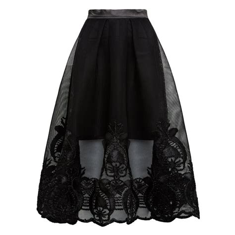 polyester mesh dancing lace skirt comfortable yet neat fitting style features a… semi formal