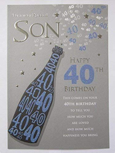 40th Birthday Ideas For Son Special Son Birthday Cards Amazon Co Uk