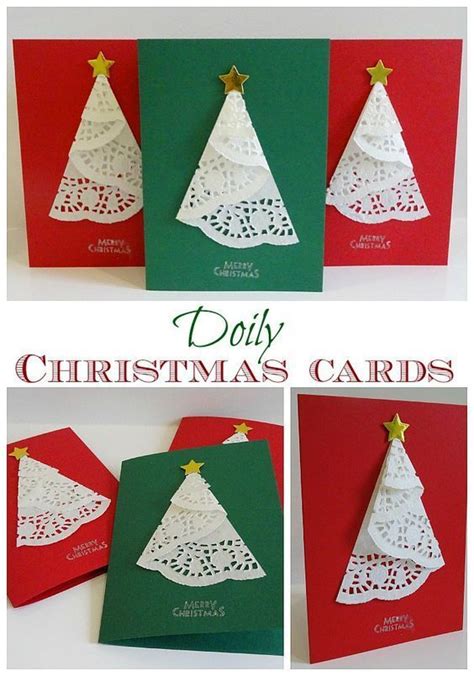 Doily Christmas Tree Cards Simple Christmas Cards Beautiful Christmas