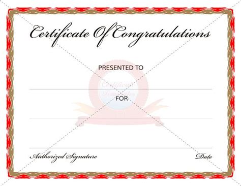 Congratulations Certificate Word Template The Best Professional Template