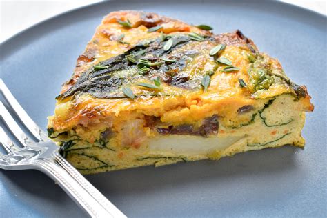 Our Baked Frittata With Creamed Pumpkin Potato And Spinach Serves Four