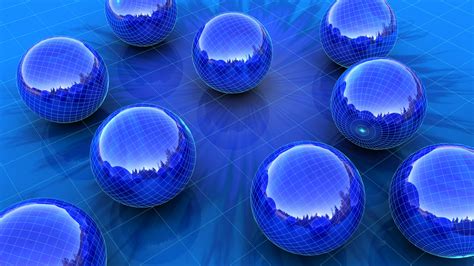 Blue Spheres Wallpaper 3d Models 3d Wallpapers In  Format For Free