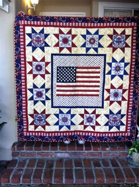 Patriotic Quilt Made From A Kit For Mary Patriotic Quilts Quilts