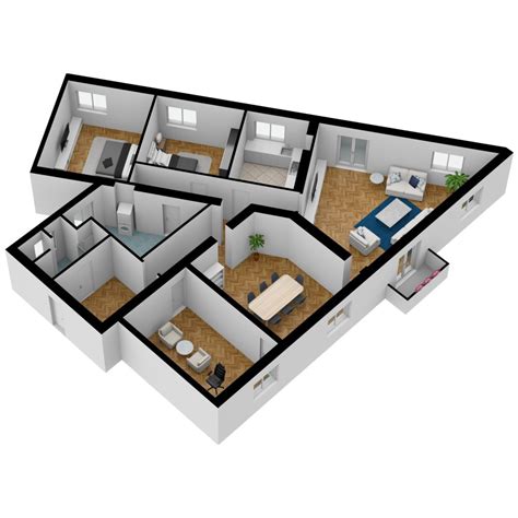 3d Dollhouse View Made On In 2021 Create Floor Plan