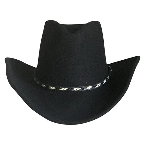 Rockmount Crushable Black Felt Western Cowboy Hat