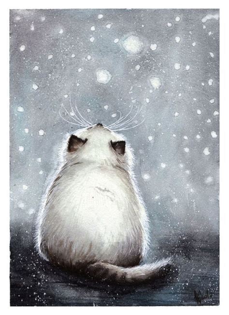 Buy First Snow Watercolor By Evgeniya Kartavaya On Artfinder Discover