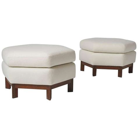 Don't settle for cookie cutter furniture! Pair of Ottomans by Frank Lloyd Wright for Henredon For ...