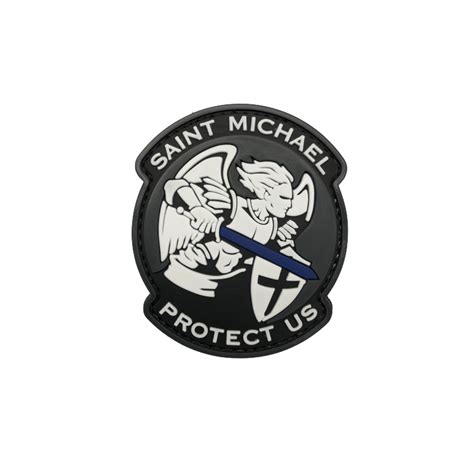 Badge St Michael Protect Us Pvc