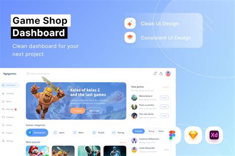 Game Dashboard By Dimographic On Envato Elements