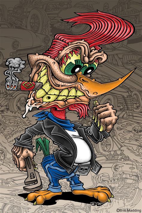 Rat Fink Rat Rod Car Cartoon Cartoon Art Cartoon Illustrations Ed Roth Art Cartoon Tattoos