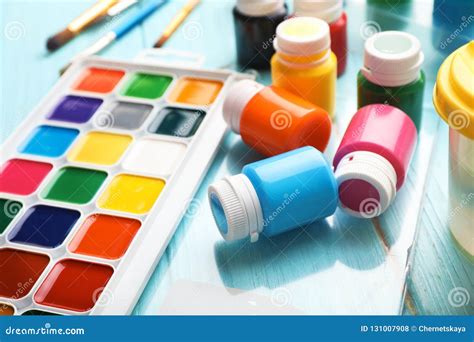 Set Of Painting Materials For Child Stock Photo Image Of Color