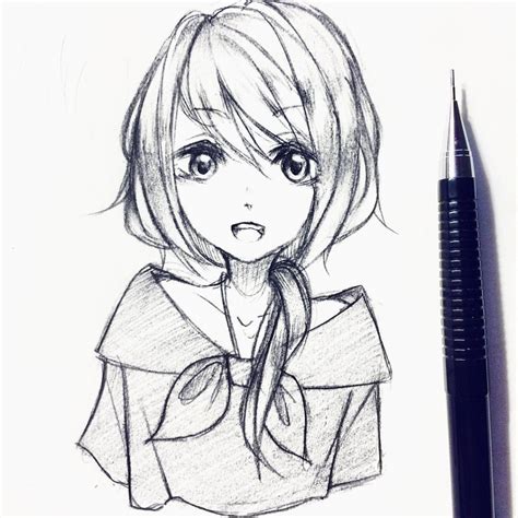 Pencil Drawing Of Cute Anime Girls Pin On Illustration May 28 2021