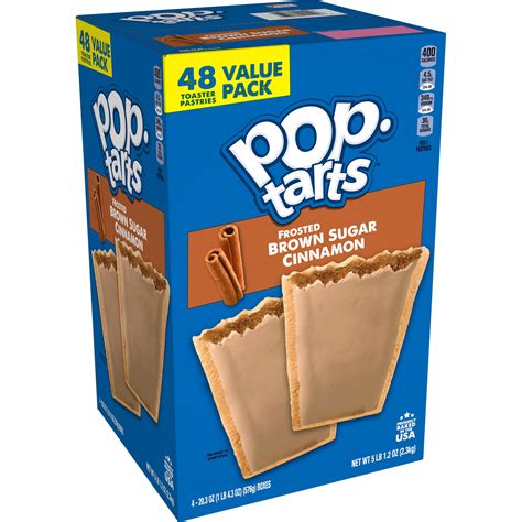 Pop Tarts Frosted Brown Sugar Cinnamon 48 Toaster Pastries