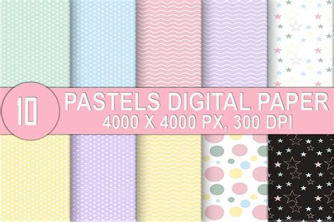 Pastels Digital Paper Pattern Graphic By Kdp Store · Creative Fabrica