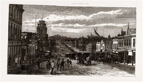 Melbourne 1880 View In Great Bourke Street 1880 Australia Posters