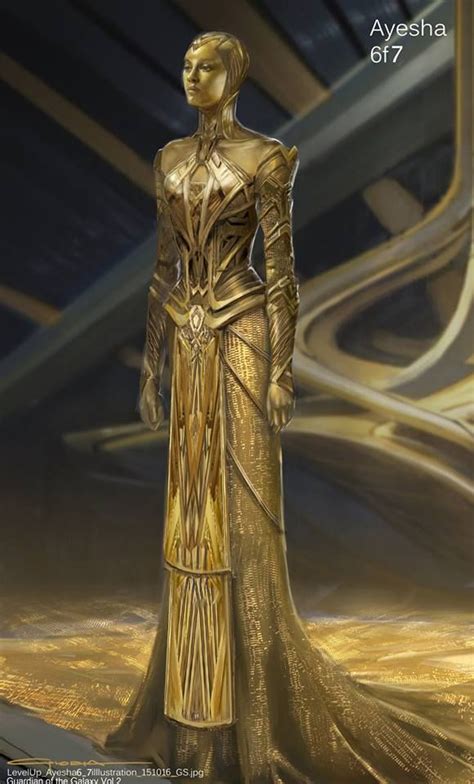 Alternate Ayesha Costume Designs For Guardians Of The Galaxy 2
