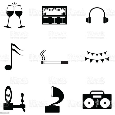 Nightclub Icon Set Stock Illustration Download Image Now