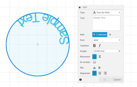 Fusion 360 Curved Text