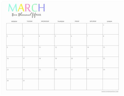 Printable Calendar Imom Customize And Print