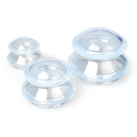 7 Piece Clear Silicone Cupping Set Silicone Rubber Cupping Cups