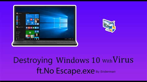 Destroying Windows 10 With Virus Ftnoescapeexe Enderman Youtube