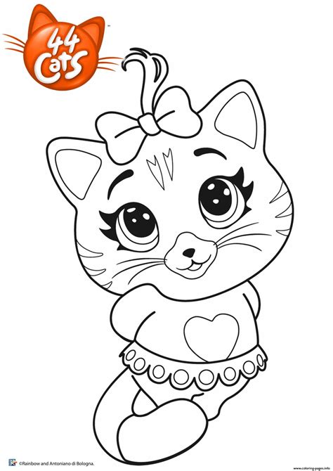 44 cats is an animated series inspired by the italian song 44 gatti. Print Pilou 44 Cats coloring pages | Desenhos animados ...